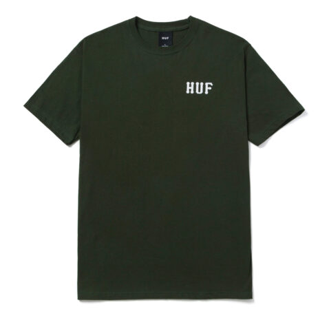HUF Essentials Classic H Short Sleeve T-Shirt Forest Green Front