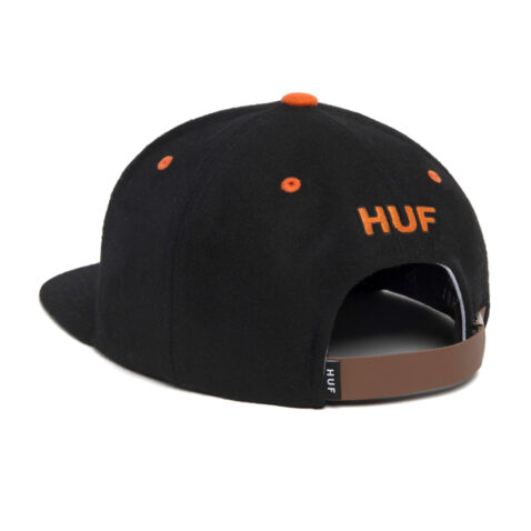 HUF Home Base 6 Panel Strapback Hat Black Back