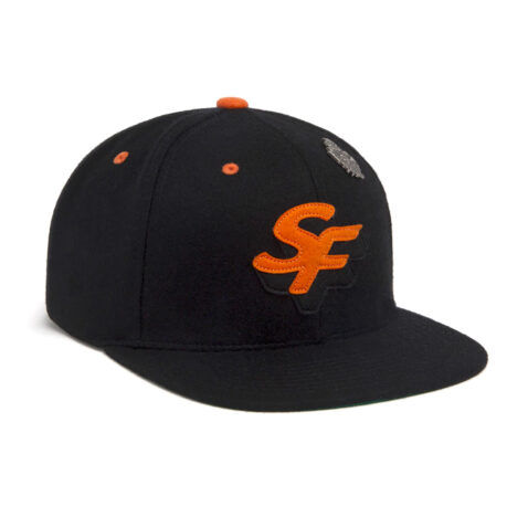 HUF Home Base 6 Panel Strapback Hat Black Right Front