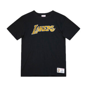 Mitchell & Ness Legendary Slub Los Angeles Lakers Short Sleeve T-Shirt Black Front