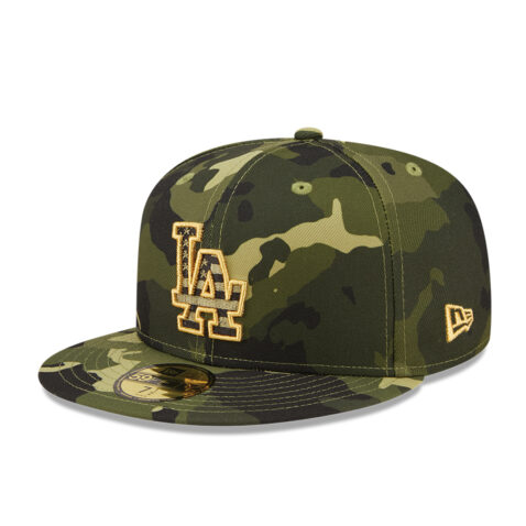 New Era 59Fifty Los Angeles Dodgers Armed Forces Day 2022 Fitted Hat Camouflage New Era 59Fifty Los Angeles Dodgers Armed Forces Day 2022 Fitted Hat Camouflage Left Front