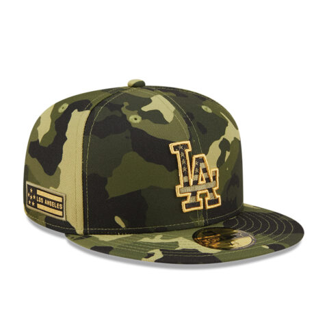 New Era 59Fifty Los Angeles Dodgers Armed Forces Day 2022 Fitted Hat Camouflage Right Front