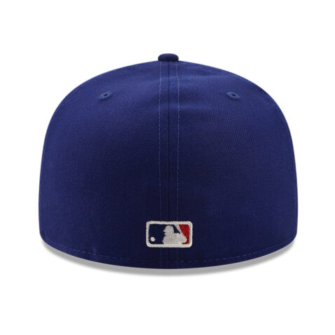 New Era 59Fifty Los Angeles Dodgers Logo History 1981 Fitted Hat Dark Royal Blue Back