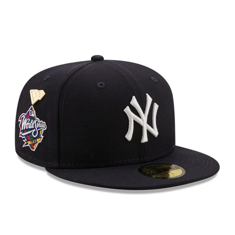 New Era 59Fifty New York Yankees Logo History 1998 Fitted Hat Dark Navy Right Front New Era 59Fifty New York Yankees Logo History 1998 Fitted Hat Dark Navy Right Front