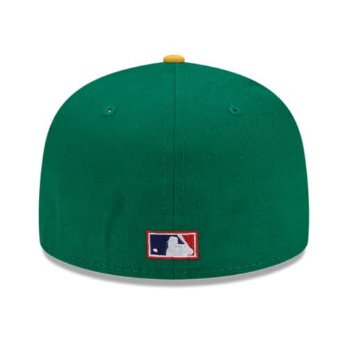 New Era 59Fifty Oakland Athletics Logo History 1973 Fitted Hat Kelly Green Back