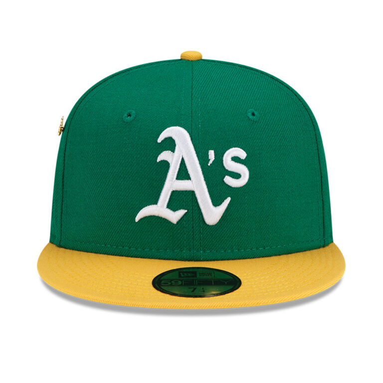 New Era 59Fifty Oakland Athletics Logo History 1973 Fitted Hat Kelly Green Front New Era 59Fifty Oakland Athletics Logo History 1973 Fitted Hat Kelly Green Front