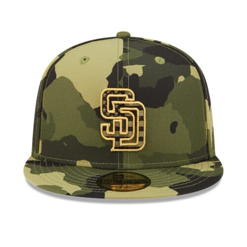 New Era 59Fifty San Diego Padres Armed Forces Day 2022 Fitted Hat Camouflage Front