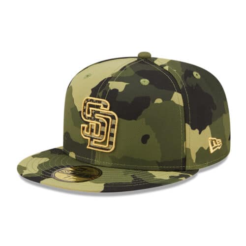New Era 59Fifty San Diego Padres Armed Forces Day 2022 Fitted Hat Camouflage Left Front