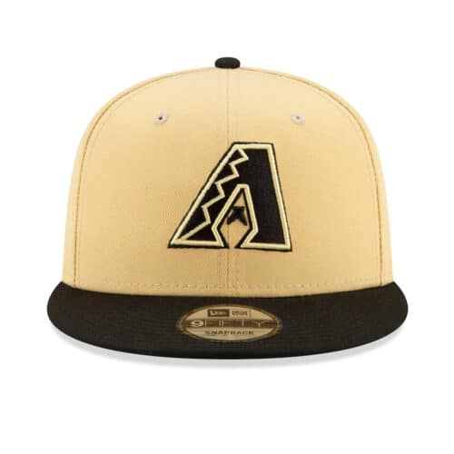 New Era 9Fifty Arizona Diamondbacks City Connect 2021 Snapback Hat Gold Black Front
