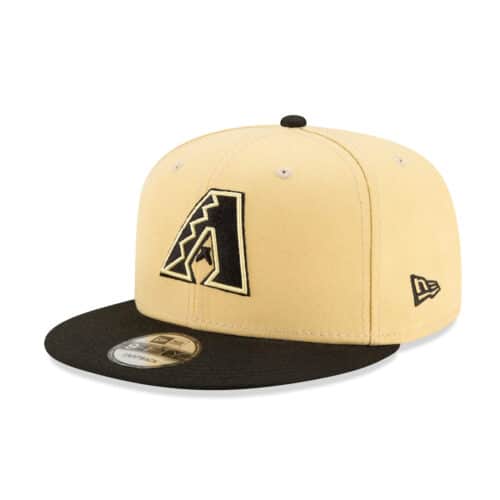 New Era 9Fifty Arizona Diamondbacks City Connect 2021 Snapback Hat Gold Black Left Front