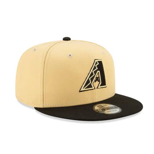 New Era 9Fifty Arizona Diamondbacks City Connect 2021 Snapback Hat Gold Black Right Front