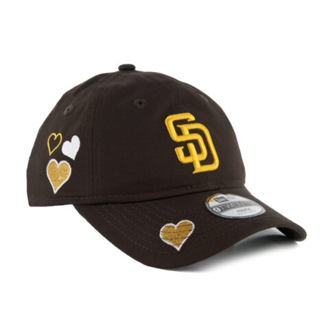New Era 9Twenty San Diego Padres Heartvize Kids Strapback Hat Burnt Wood Brown New Era 9Twenty San Diego Padres Heartvize Kids Strapback Hat Burnt Wood Brown Right Front