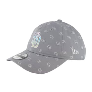 New Era 9Twenty San Diego Padres Logo Pop Kids Strapback Hat Grey Left Front