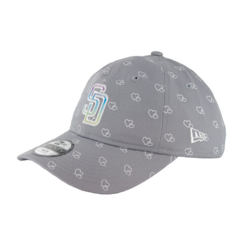 New Era 9Twenty San Diego Padres Logo Pop Kids Strapback Hat Grey New Era 9Twenty San Diego Padres Logo Pop Kids Strapback Hat Grey Left Front