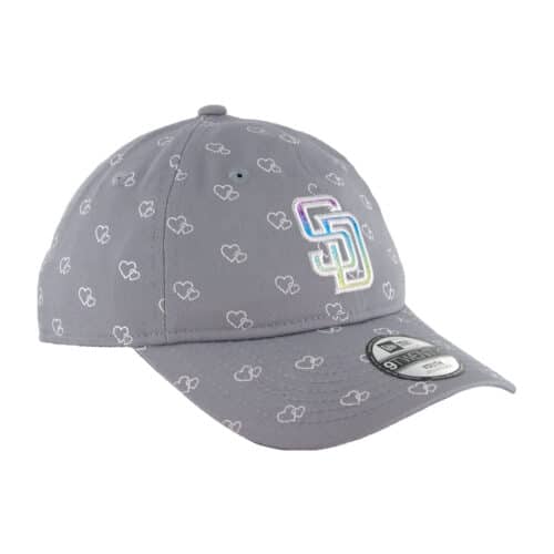 New Era 9Twenty San Diego Padres Logo Pop Kids Strapback Hat Grey Right Front