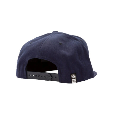 Salty Crew High Tail 5 Panel Snapback Hat Navy Back