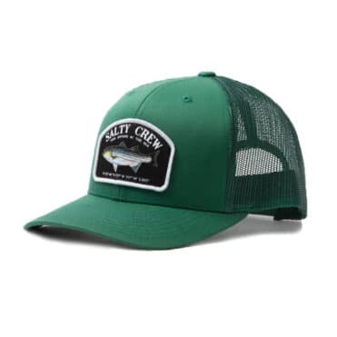 Salty Crew Striper Retro Snapback Hat Green