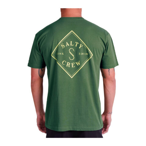 Salty Crew Tippet Premium Short Sleeve T-Shirt Forest Green Back