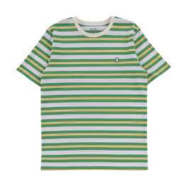 Baker Capital B Stripe Short Sleeve T-Shirt Green Yellow