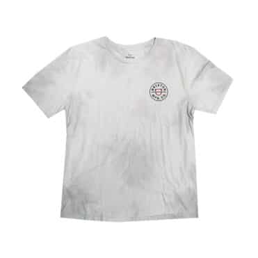 Brixton Crest II Short Sleeve T-Shirt Silver White Cloud Wash