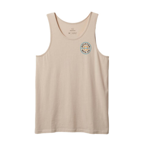 Brixton Crest Tank Top Beige Front