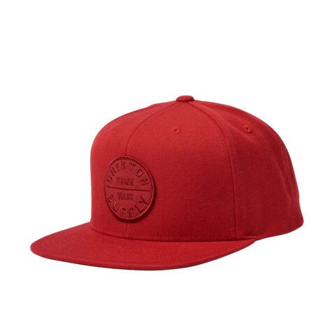 Brixton Oath III Snapback Hat Phoenix Orange Dark Brick Left Front
