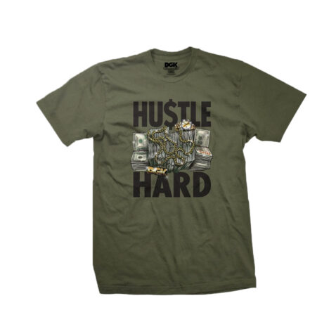 DGK Racked Short Sleeve T-Shirt Military Green Front