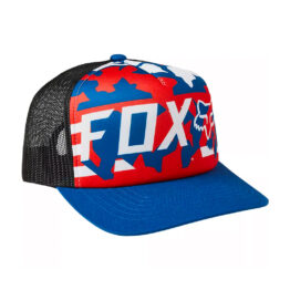 Fox Red White And True Trucker Snapback Hat Dark Indigo