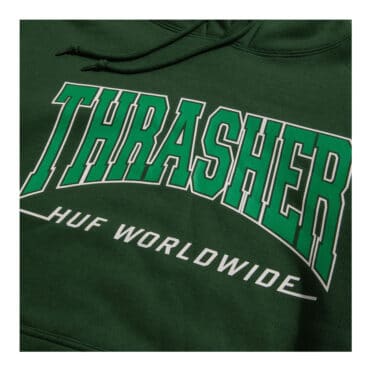 HUF x THRASHER Bayview Pullover Hoodie Forest Green