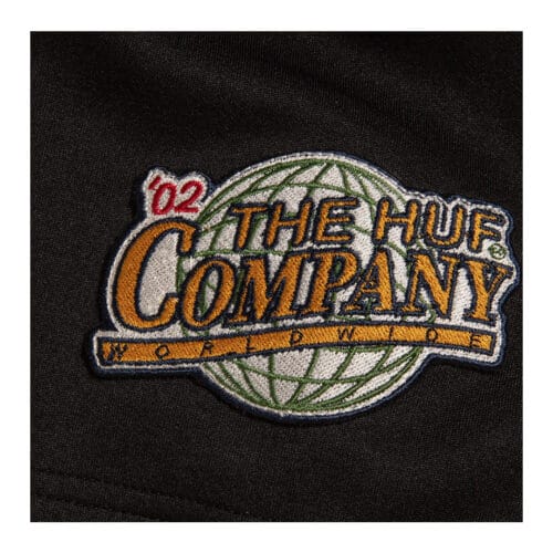 HUF Center Field Jersey Black Logo Close up