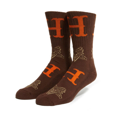 HUF Duality Sock Chocolate Left