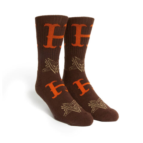 HUF Duality Sock Chocolate Right