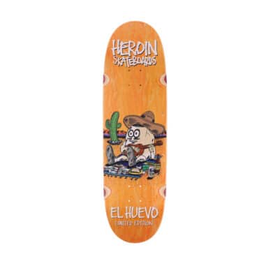 Heroin Skateboards HS El Huevo Shaped Deck 9.4″ Orange