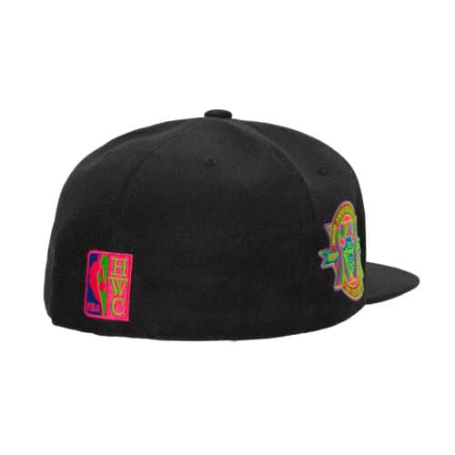 Mitchell & Ness Chicago Bulls Color Bomb Fitted Hat Black Back