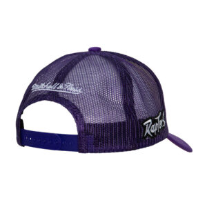 Mitchell & Ness Toronto Raptors Off White Trucker Snapback Hat Purple