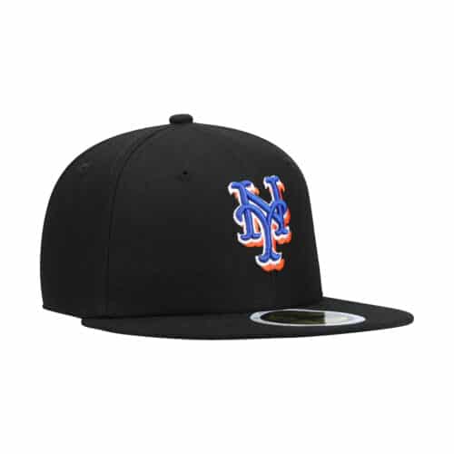 New Era 59Fifty New York Mets Alternate Youth Authentic Collection On Field Fitted Hat Black Right Front