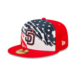 New Era 59Fifty San Diego Padres 4th of July 2022 Fitted Hat Scarlet Red