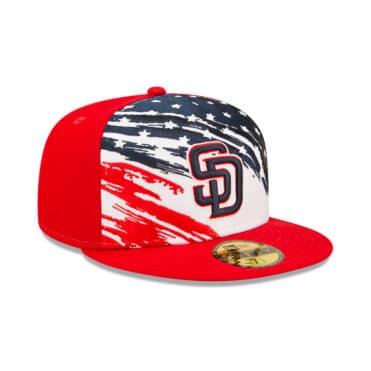 New Era 59Fifty San Diego Padres 4th of July 2022 Fitted Hat Scarlet Red