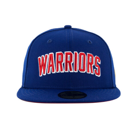 New Era x BC 59Fifty Golden State Warriors Jersey Logo Dark Royal Blue Red White Fitted Hat 3