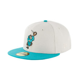 New Era x BC x SDHC 59Fifty San Diego Padres Fielding Friar Stone Gray Teal Blue Fitted Hat