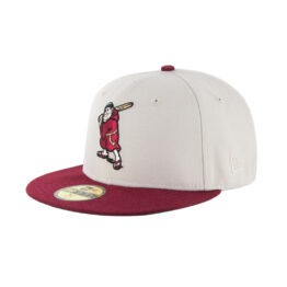 New Era x BC x SDHC 59Fifty San Diego Padres Batting Friar Stone Gray Cardinal Red Fitted Hat