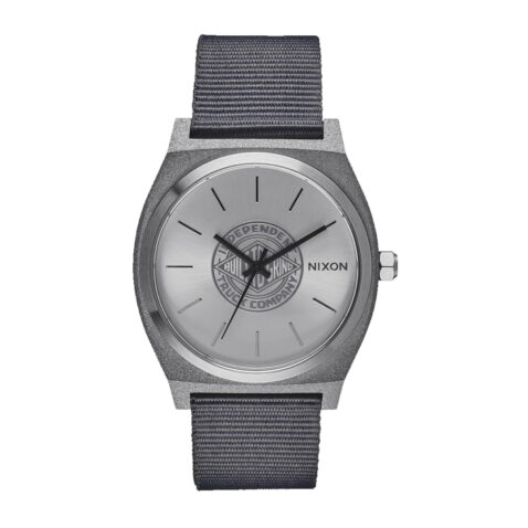 Nixon x Independent Time Teller All Silver Front