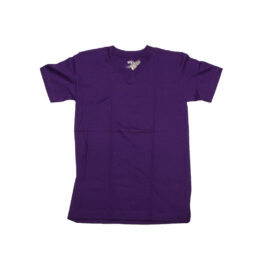 Shaka V Neck Plain T-Shirt Purple