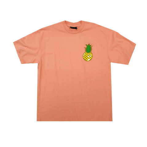 The Hundreds Pineapple Adam Short Sleeve T-Shirt Coral Front