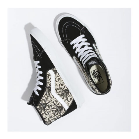 Vans Sk8-Hi Tapestry Black Bone White Up