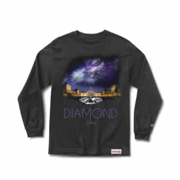 Diamond Supply Louvre Pyramid Long Sleeve T-Shirt Black