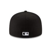 New Era 59Fifty Boston Red Sox Fitted Hat Black Black White Back