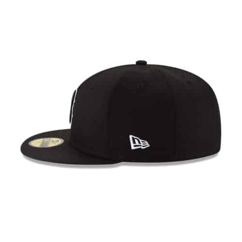 New Era 59Fifty Boston Red Sox Fitted Hat Black Black White Left