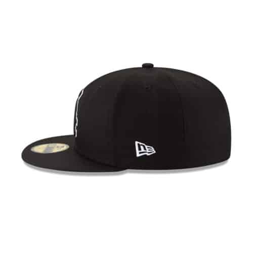 New Era 59Fifty Chicago White Sox Fitted Hat Black Black White Left