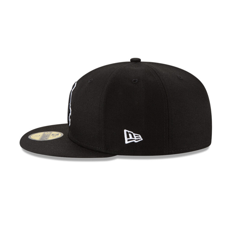 New Era 59Fifty Chicago White Sox Fitted Hat Black Black White Left New Era 59Fifty Chicago White Sox Fitted Hat Black Black White Left